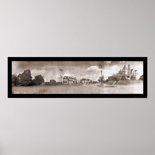 Poster Tacoma WA Streets Foto 1908 (Frente)