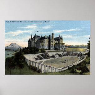 Poster Tacoma, Washington - vista do segundo grau