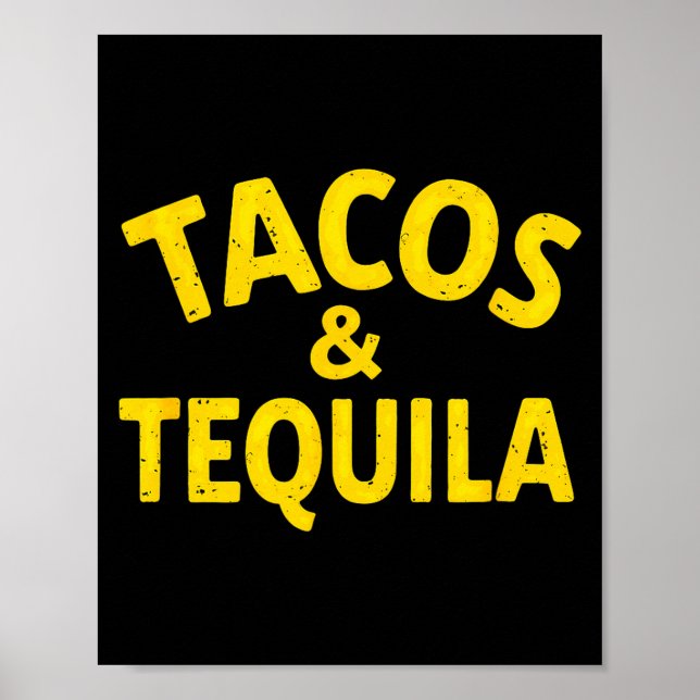 Poster Tacos de fiesta mexicana vintage &amp; bebida  (Frente)