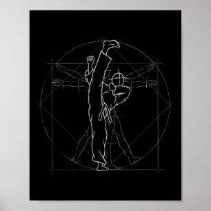 Poster Tae Kwon Do Capuz Kickboxing Kung Fu Mma Chute Alt