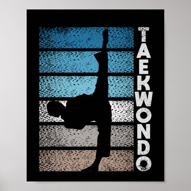 Poster Tae Kwon Do fighter Taekwondo Korean fight (Frente)