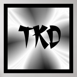 Pôster Taekwondo de prata TKD
