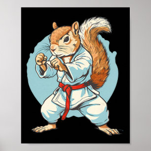 Poster Taekwondo Esquilo Kung Fu Kickboxing Caratê Artes