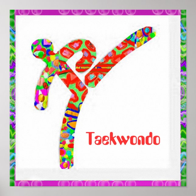 Pôster TAEKWONDO - Hobby, Exercício, Esporte (Frente)
