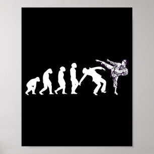 Poster Taekwondo Karate Aikido Ju Jutsu Kung Fu Evolução
