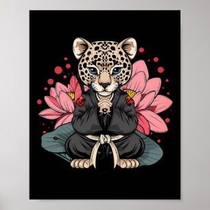 Poster Taekwondo Leopard Kickboxing Animall Jiu-jitsu Kun