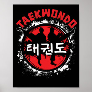 Poster Taekwondo Martirização Esporte Arte Marcial Desvia