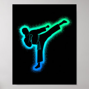 Poster Taekwondo Martis Crianças de Artes Marciais Menino