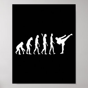Poster Taekwondo Mma Evolution Judo Kung Fu Tkw Kickboxin