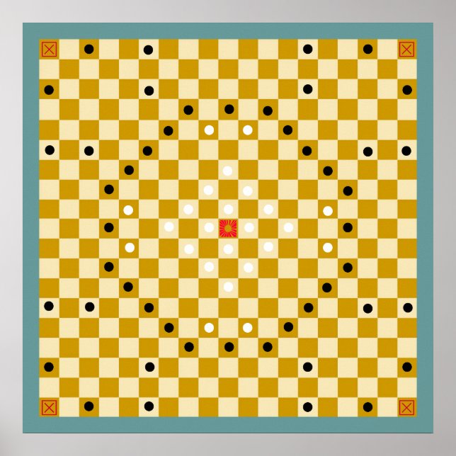 Poster Tafl / Alea Evangelii (19x19) Conselho De Jogo (Ve (Frente)