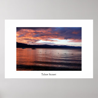 Poster Tahoe Sunset