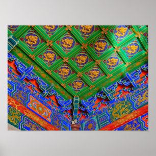 Poster Tailândia, Bangkok  Templo de Dragão