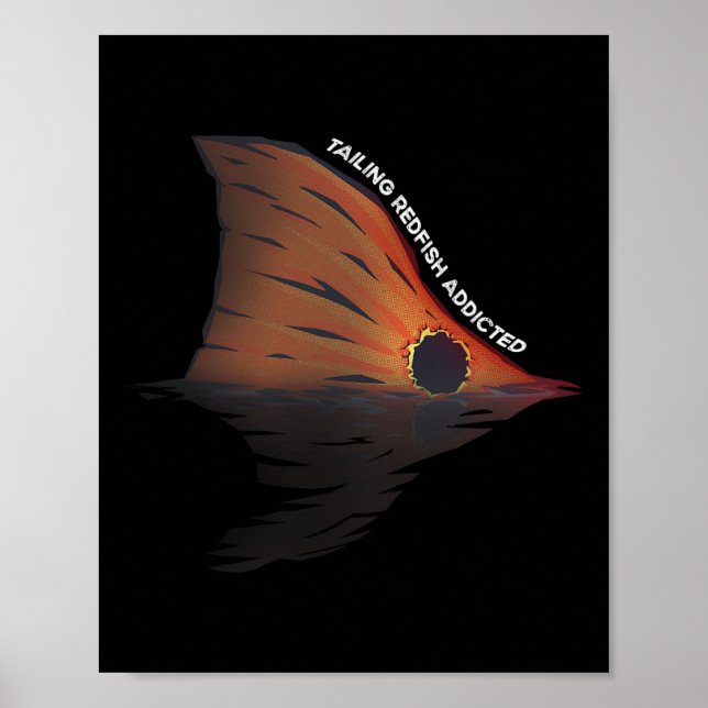 Poster Tailing Redfish Fishing Joke Redfishing Red Drum F (Frente)
