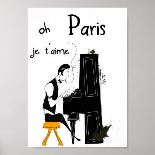 Poster t'aime Paris do je