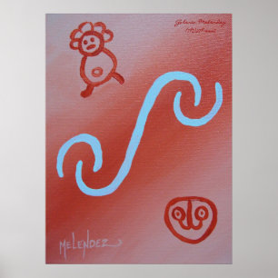 Pôster Taino Jeroglificos