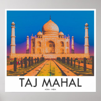 Poster Taj Mahal, Agra, Índia