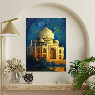 Poster Taj Mahal encantado - Impressionista AI Art Poste