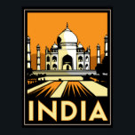Poster taj mahal india art deco retro viagem vintage<br><div class="desc"></div>
