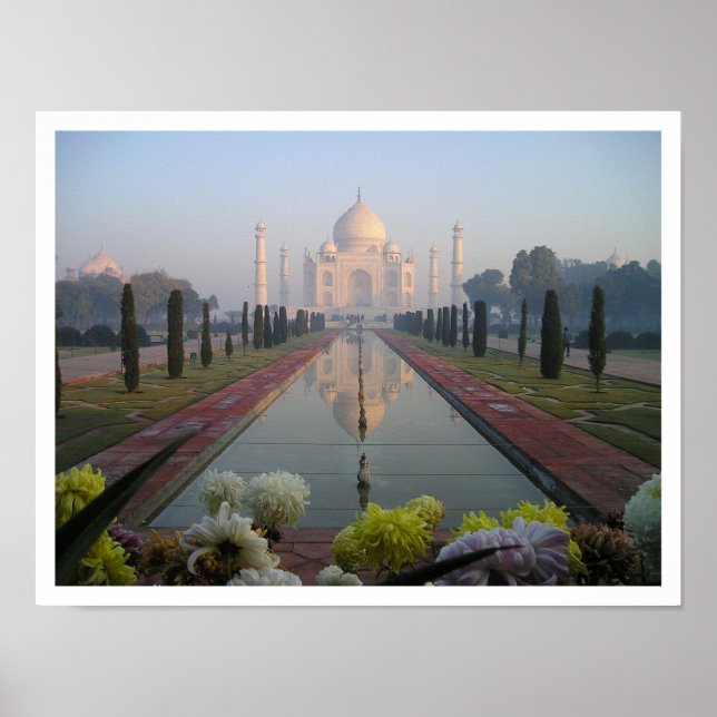 Poster Taj Mahal Mausoleum em Sunrise (Frente)