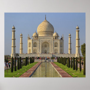 Pôster Taj Mahal, um mausoléu localizado em Agra, Índia,