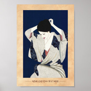 Pôster Takasawa Keiichi Hair classic japanese lady woman