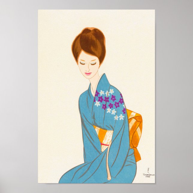 Poster Takasawa Keiichi tender japanese lady portrait art (Frente)