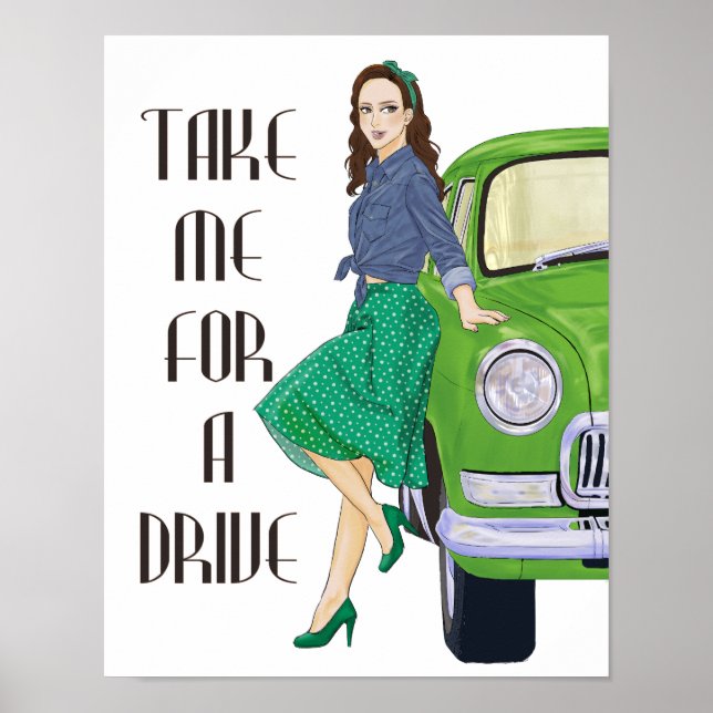 Poster Take Me for a Drive (Frente)