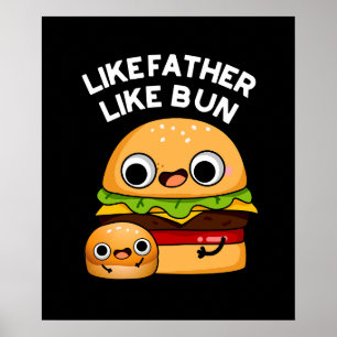 Poster Tal Pai Tal Pão Punição Divertida de Comida Fundo