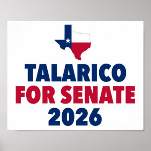 Poster Talarico para Senado Eleição 2026 Texas