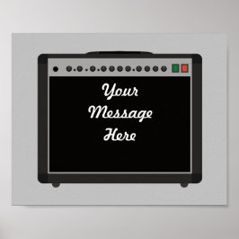 Poster Talhado de amplificador de guitarra personalizado