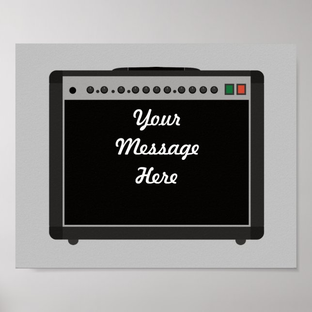 Poster Talhado de amplificador de guitarra personalizado (Frente)