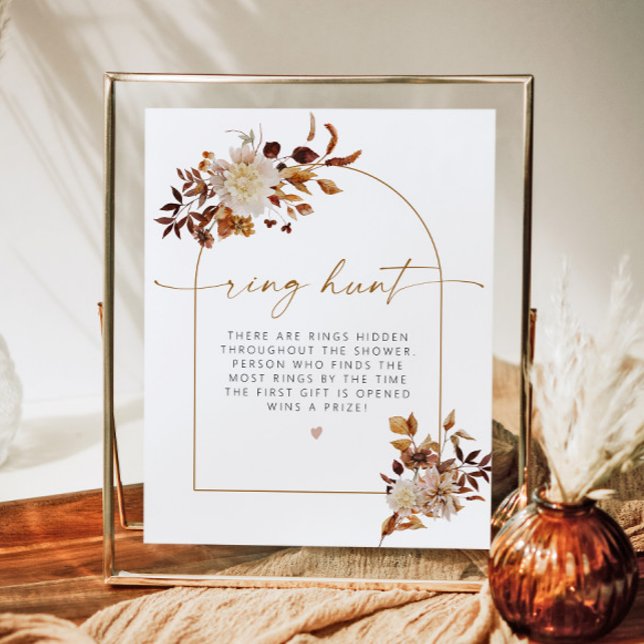 Poster TALIA Boho Terracotta Arco Ring Hunt Noivado Chuve (Criador carregado)