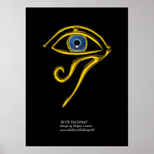 PÔSTER TALISMÃ AZUL/OLHO DOURADO DE HORUS