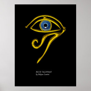PÔSTER TALISMÃ AZUL/OLHO DOURADO DE HORUS