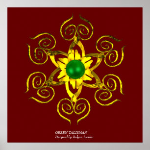 Pôster TALISMAN VERDE,vermelho