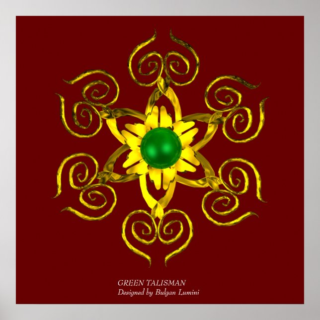 Pôster TALISMAN VERDE,vermelho (Frente)