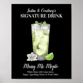 Poster Tall Mojito ・ PERSONALIZAR esta Assinatura Beber P