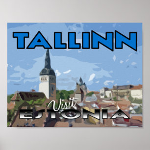 Poster Tallin, Visite a Estônia