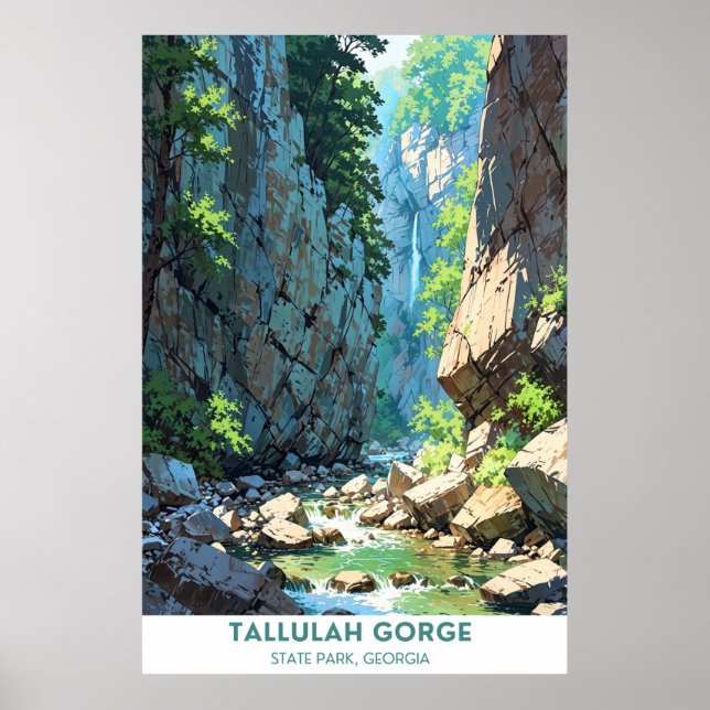 Poster Tallulah Gorge State Park, Geórgia (Frente)