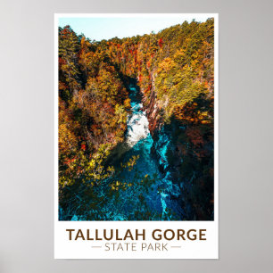 Poster Tallulah Gorge State Park Georgia Watercolor