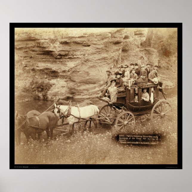 Poster Tallyho Stagecoach Sioux City SD 1889 (Frente)