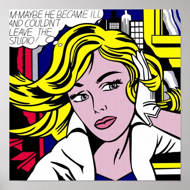 Poster Talvez por Roy Lichtenstein (Frente)