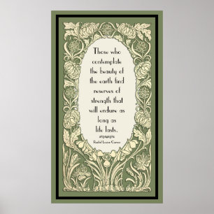 Poster Tamanho Personalizado da Cotação de Borda Floral