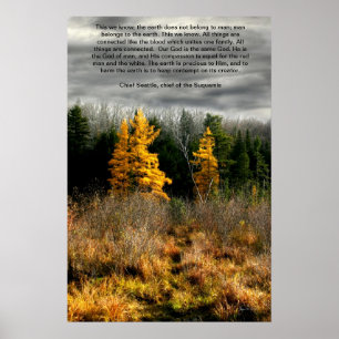 Pôster Tamarack Three Seattle Quote Card, Seattle Quote