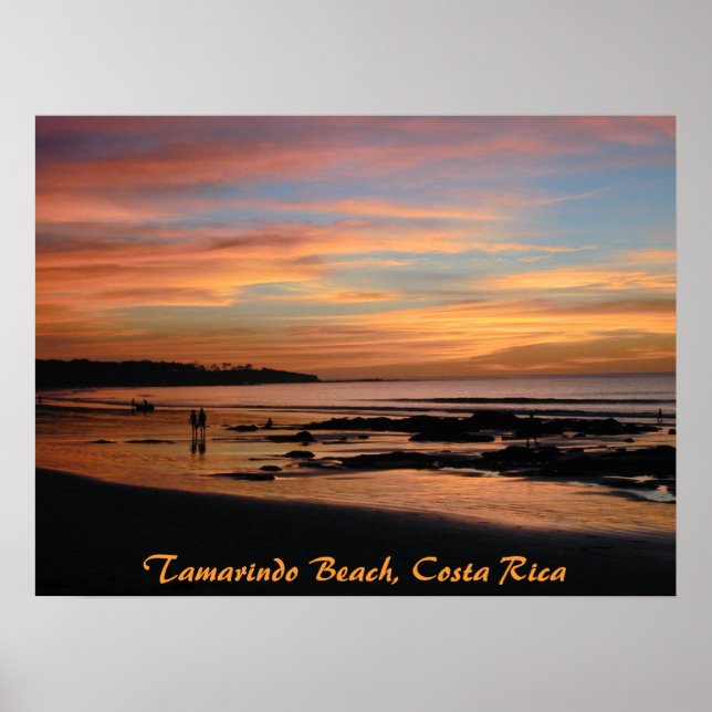 Poster Tamarindo Beach Sunset, Costa Rica (Frente)