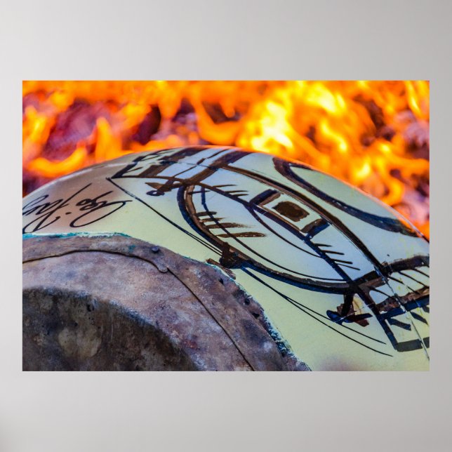 Poster Tambor de candombe temperando na rua, montevide (Frente)