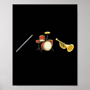 Poster Tambores de flauta Instrumentos de Banda de trompe