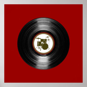 Pôster tambores de vinilo para paredes