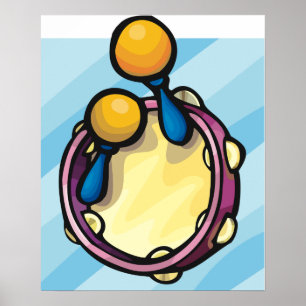 Poster Tamborina E Maraccas