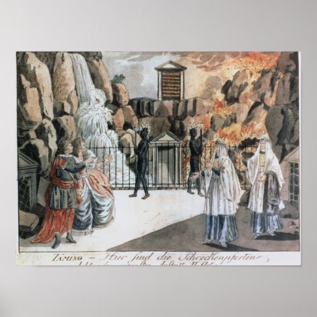 Poster Tamino e Pamina antes do templo (Frente)
